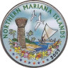  США. 25 центов 2009 год. Квотер Северных Марианских островов. цветное покрытие (P). 