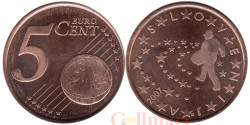 Словения. 5 евроцентов 2007 год. Сеятель, разбрасывающий звезды.
