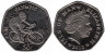  Остров Мэн. 50 пенсов 2012 год. Персоны года - велосипедист Марк Кавендиш. 