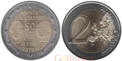 Германия. 2 евро 2013 год. 50 лет подписанию Елисейского договора. (J)