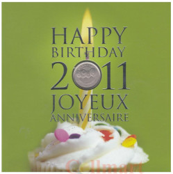 Канада. Набор монет 2011 год. С днем рождения. (7 штук, в буклете с конвертом)