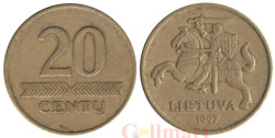 Литва. 20 центов 1997 год.