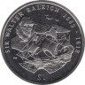  Британские Виргинские острова. 1 доллар 2002 год. Сэр Уолтер Рэли. 