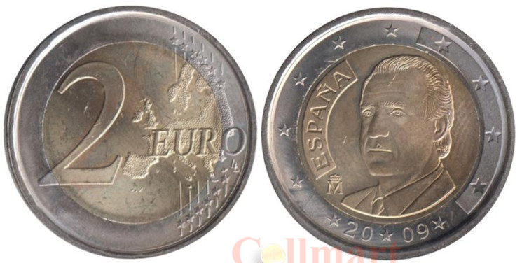  Испания. 2 евро 2009 год. 