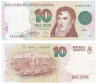  Бона. Аргентина 10 песо 1992-1997 год. Мануэль Бельграно. (F) 