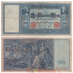 Бона. Германия 100 марок 1910 год. Меркурий и Церера. (F)