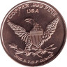  США. Унция меди. Линкор "Миссури". 