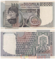 Бона. Италия 10000 лир 1982 год. Портрет мужчины. (VF)