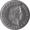  Швейцария. 10 раппенов 1992 год. 