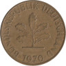  Германия (ФРГ). 5 пфеннигов 1970 год. Дубовые листья. (J) 
