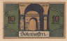  Бона. Германия. Зольнхофен 10 пфеннигов 1921 год. Нотгельд. (XF) 
