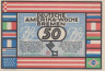  Бона. Германия. Бремен 50 пфеннигов 1923 год. Неделя Немецкой Америки в Бремене - Рио-де-Жанейро (серия B). Нотгельд. (XF) 
