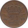  Бельгия. 20 сантимов 1960 год. BELGIE 