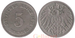 Германская империя. 5 пфеннигов 1896 год. (F)