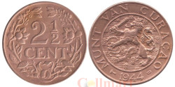 Кюрасао. 2,5 цента 1944 год. Герб.