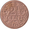  Кюрасао. 2,5 цента 1944 год. Герб. 