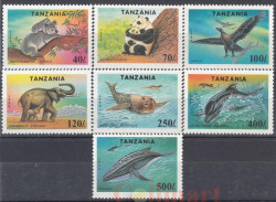 Набор марок. Танзания. Исчезающие виды (1994). 7 марок.