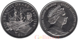 Британские Виргинские острова. 1 доллар 2004 год. Сэр Фрэнсис Дрейк.