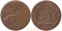 Тринидад и Тобаго. 1 цент 2006 год. Колибри.