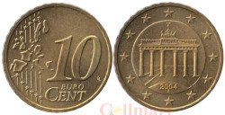 Германия. 10 евроцентов 2004 год. Бранденбургские ворота. (A)
