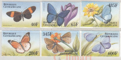 Набор марок. ЦАР. Бабочки (2000). 6 марок.