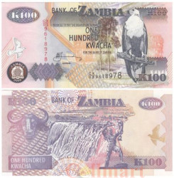 Бона. Замбия 100 квач 2009 год. Орлан-крикун. (Пресс)
