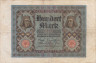  Бона. Германия (Веймарская республика) 100 марок 1920 год. Бамбергский всадник. P-69a (VG-F) 