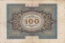  Бона. Веймарская республика 100 марок 1920 год. Бамбергский всадник. P-69a (VG-F) 