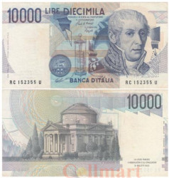 Бона. Италия 10000 лир 1988 год. Алессандро Вольта. (VF)