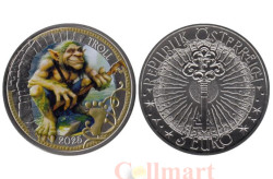 Австрия. 3 евро 2025 год. Мир мифов и легенд - Тролль.