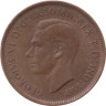  Великобритания. 1 фартинг 1943 год. Крапивник. 
