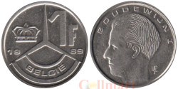 Бельгия. 1 франк 1989 год. Король Бодуэн I. BELGIE