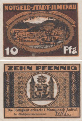 Бона. Германия. Ильменау 10 пфеннигов 1921 год. Нотгельд. (VF)