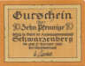  Бона. Германия. Шварценберг 10 пфеннигов 1920 год. Нотгельд. (VF) 