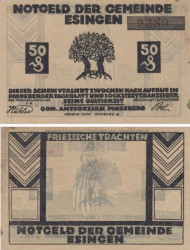 Бона. Германия. Эсинген (Торнеш) 50 пфеннигов без года. Нотгельд. (XF)
