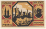  Бона. Германия. Майнинген 25 пфеннигов 1920 год. Нотгельд. (XF) 