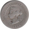  Цейлон. 10 центов 1894 год. Королева Виктория. 