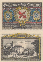 Бона. Германия. Наумбург 25 пфеннигов 1921 год. (Вариант 2) Нотгельд. (XF)