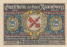  Бона. Германия. Наумбург 25 пфеннигов 1921 год. (Вариант 2) Нотгельд. (XF) 