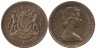  Великобритания. 1 фунт 1983 год. Королевский герб, представляющий Соединенное Королевство. 