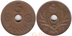 Финляндия. 5 пенни 1942 год.