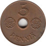  Финляндия. 5 пенни 1942 год. 