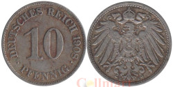 Германская империя. 10 пфеннигов 1908 год. (E)
