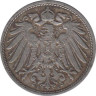  Германская империя. 10 пфеннигов 1908 год. (E) 