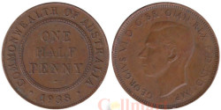 Австралия. 1/2 пенни 1938 год.