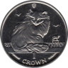  Остров Мэн. 1 крона 1995 год. Кошки - Турецкая ангора. 
