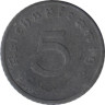  Германия - Третий рейх. 5 рейхспфеннигов 1944 год. (A) 