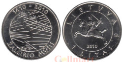 Литва. 1 лит 2010 год. 600 лет Грюнвальдской битве.