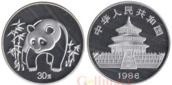 Копия. Китай 30 юань 1986 год. Панда.