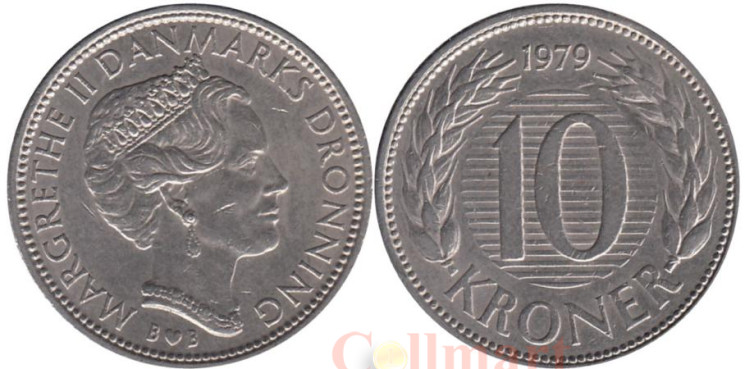  Дания. 10 крон 1979 год. 